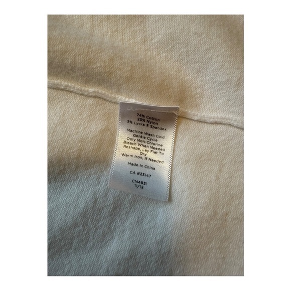 Talbots White Cotton Open-Front Cardigan Sweater 3/4
Sleeve - Size Large - Picture 7 of 11